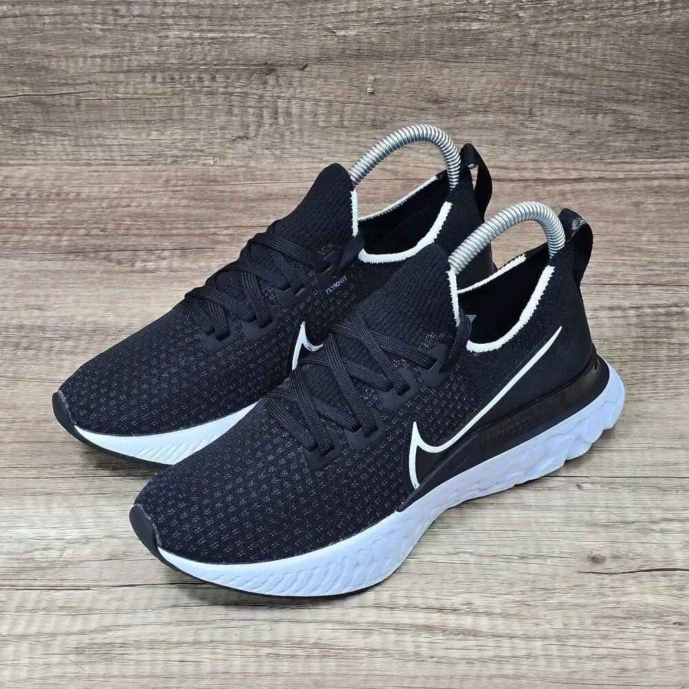 Nike React Infinity Run Women's Size 7 Black White Running Shoes (CD4372-002) - Picture 7 of 9